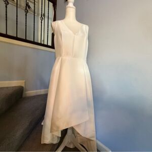 NWT Calvin Klein Asymmetrical White Wedding Dress  Sz 10